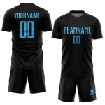 Soccer Sky Jersey Blue Black Sublimation Uniform Custom Soccer Sky Jersey Blue Black Sublimation Uniform Custom