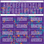 Uniform Sublimation Abstract Fragment Soccer Art Orange-Teal Bay Purple Custom Jersey